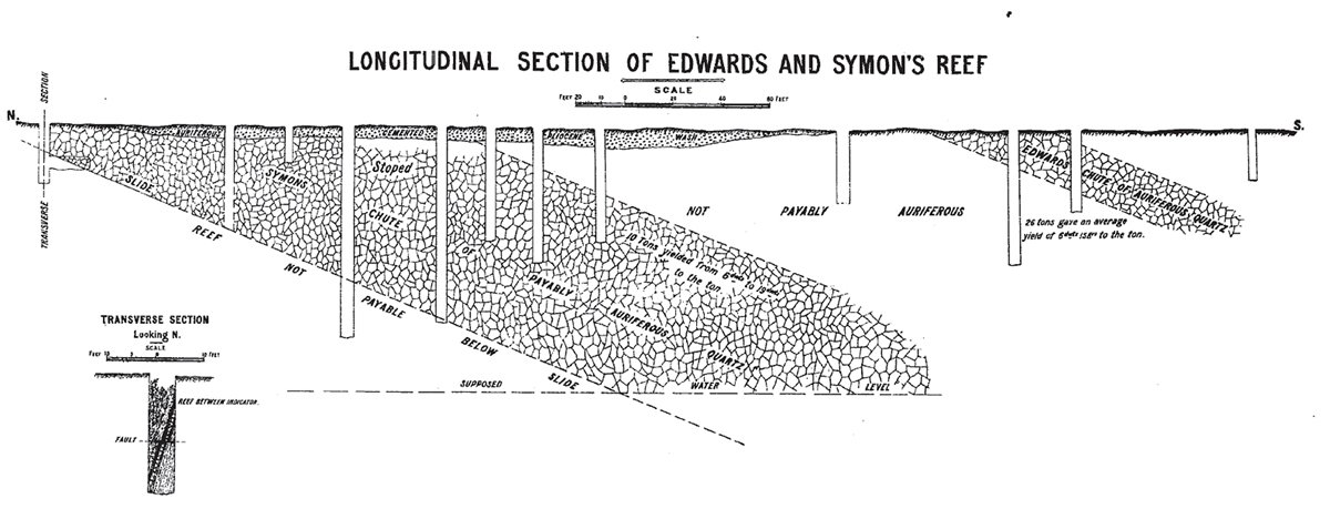 Longitudinal Section of Edward's and Symond's Reef.