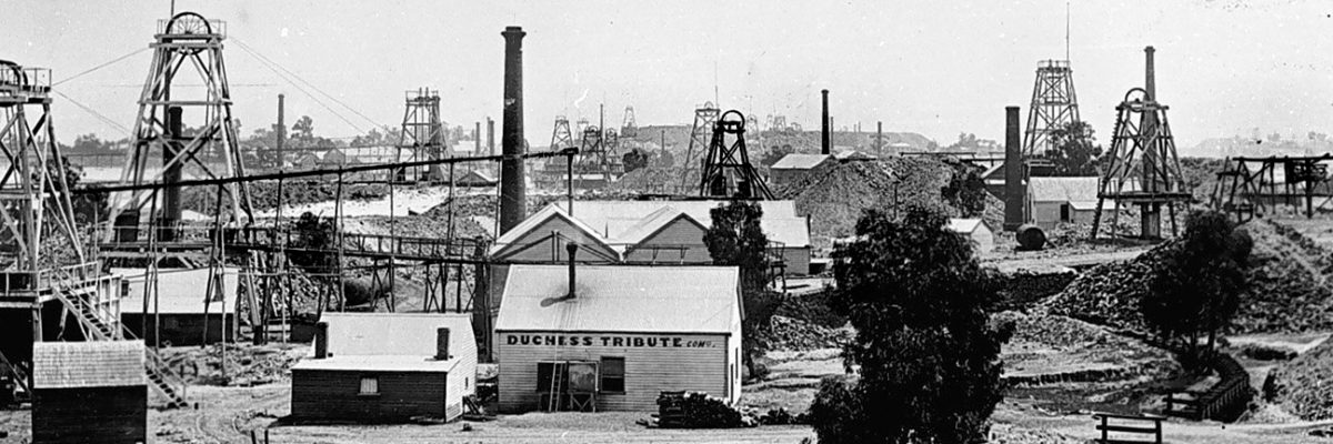 Northern end of of the Bendigo Goldfield looking south circa 1895.